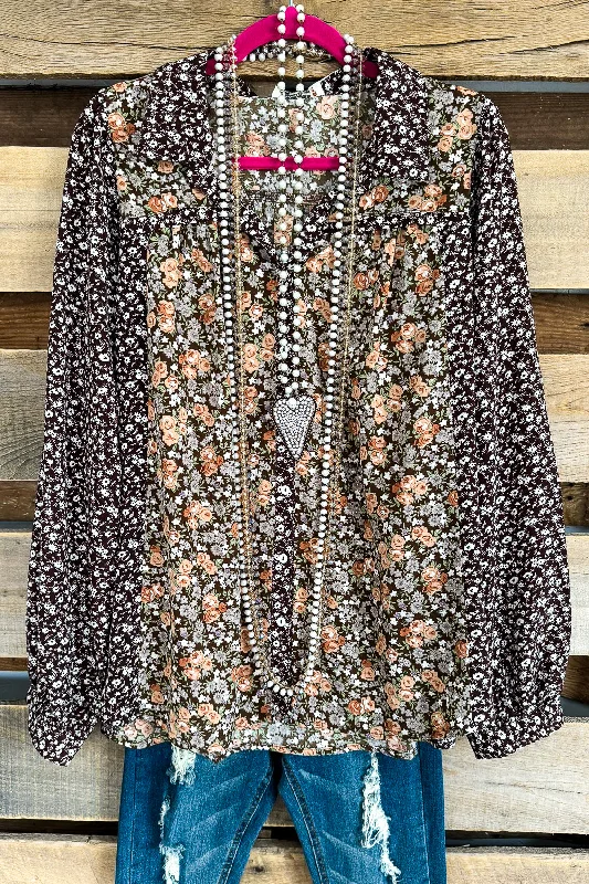 New Season Fashion Preview Genuine Charm Top - Brown Mix