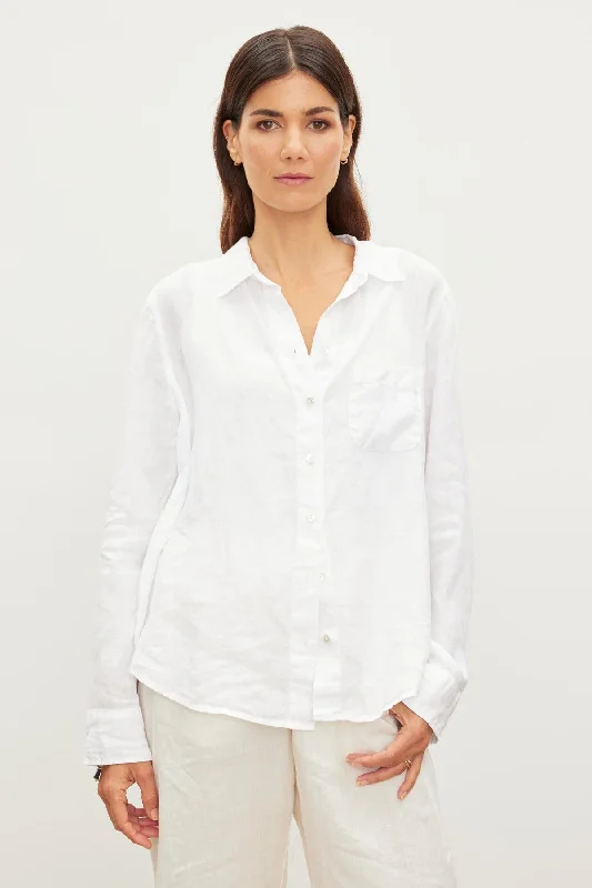 Valentine's Special NATALIA LINEN BUTTON-UP SHIRT