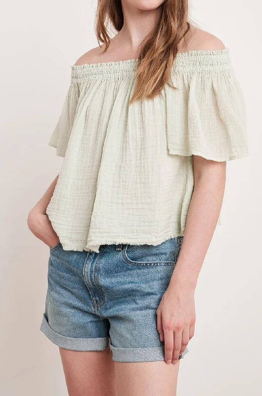 Chic & Cozy Collection JULIE COTTON GAUZE TOP