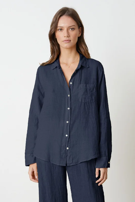 Trend Leading Collection NATALIA LINEN BUTTON-UP SHIRT