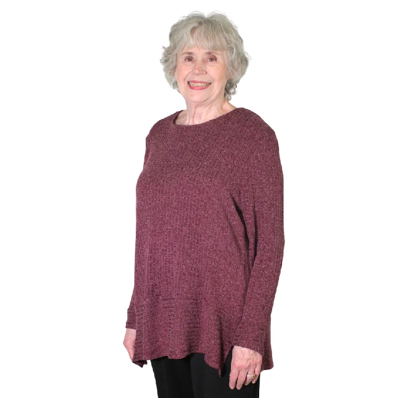 Chic And Trendy Julianna Adaptive Top - Wine