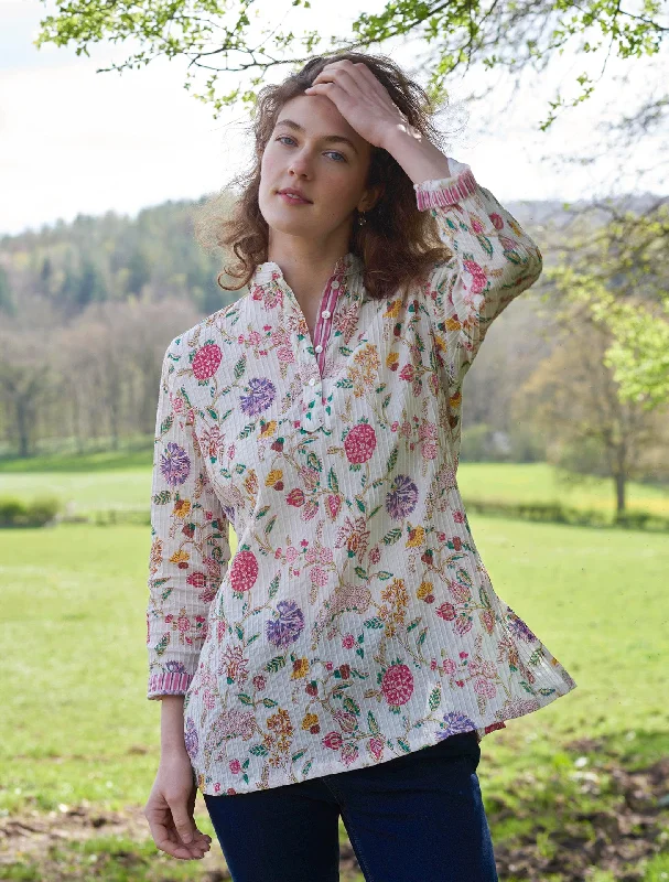 Seasonal Clearance Pintuck Cotton Top | Summer Garden | ARCHIVE