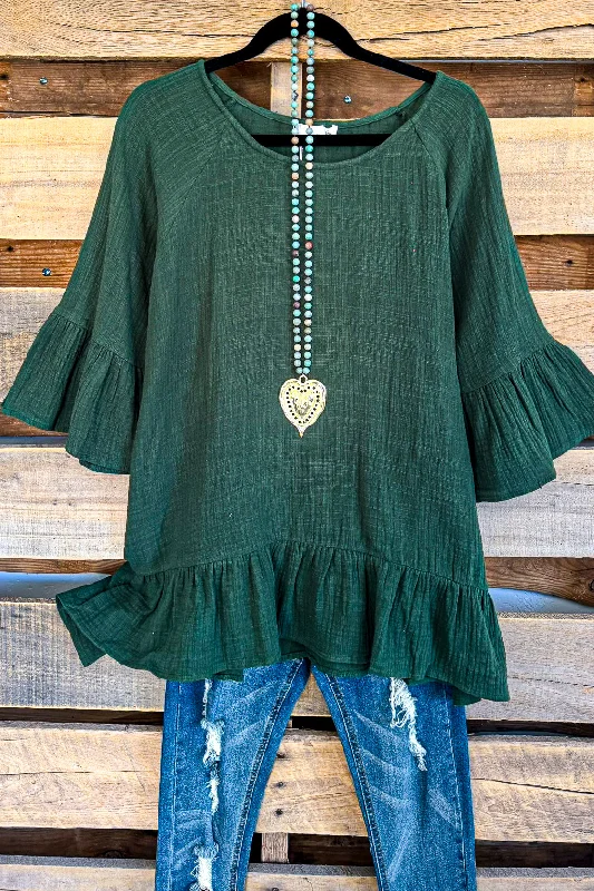 Budget Saver As Far As You Know Top - Forest Green - 100% COTTON