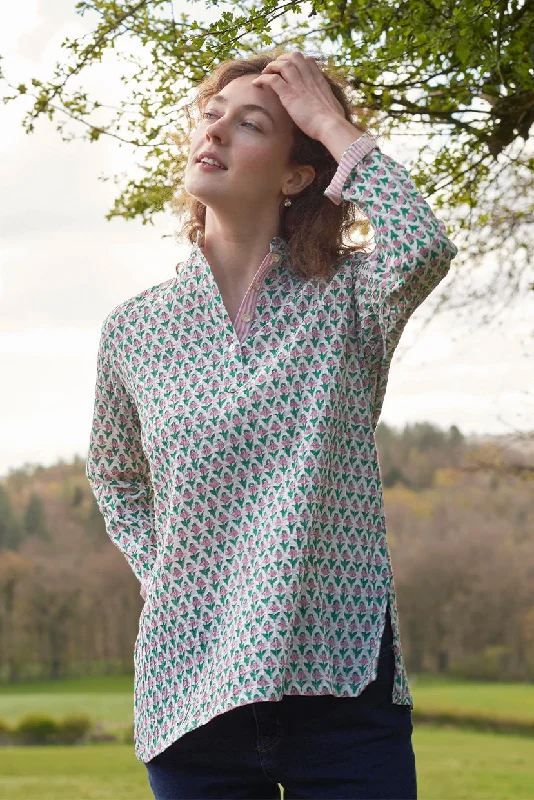 Flash Sale, Don't Miss Pintuck Cotton Top | Spring Flower | ARCHIVE