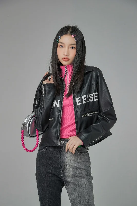 Women's Charming Outfit For Events Completely Recreate Yourself Leather Jacket