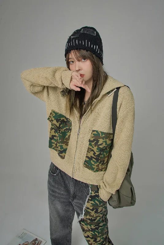 Women's Elegant Clothes Getting Some Closure Camo Jacket