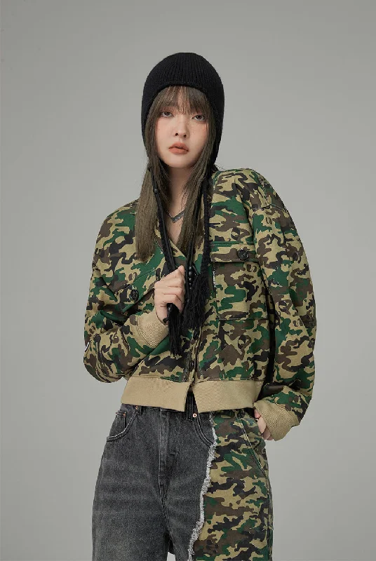 Affordable Women's Clothing How You Make Me Feel Camo Jacket