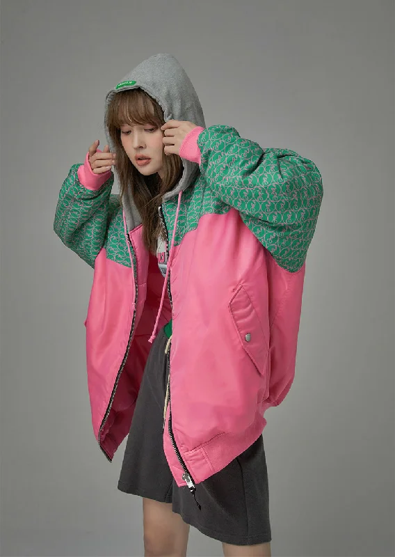 Women's High-Fashion Apparel Never A Low Profile Padded Bomber Jacket