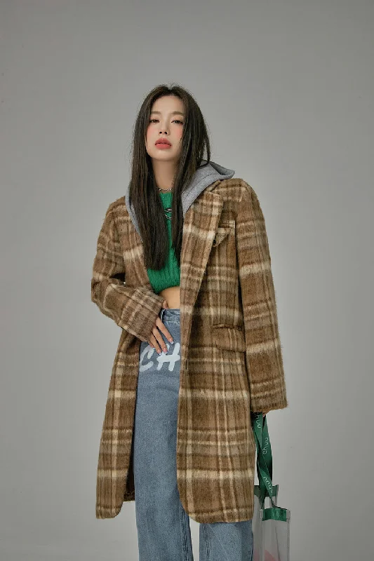 Women's Clothing For Outdoor Activities Plenty Of Competition Checkered Coat