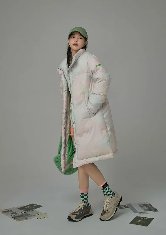 Women's Evening Wear Outfit Pastel Clouds Long Padded Coat