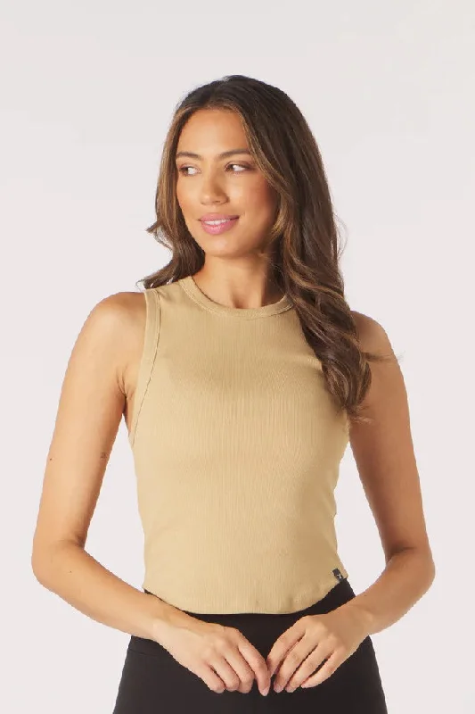 Women's Clothes For Work Events Comfortable Chic Go To Tank - Tan *Restocks in October