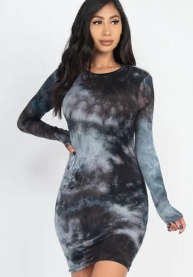 Women's Chic Apparel Chic And Trendy Tie-Dye Bodycon Dress