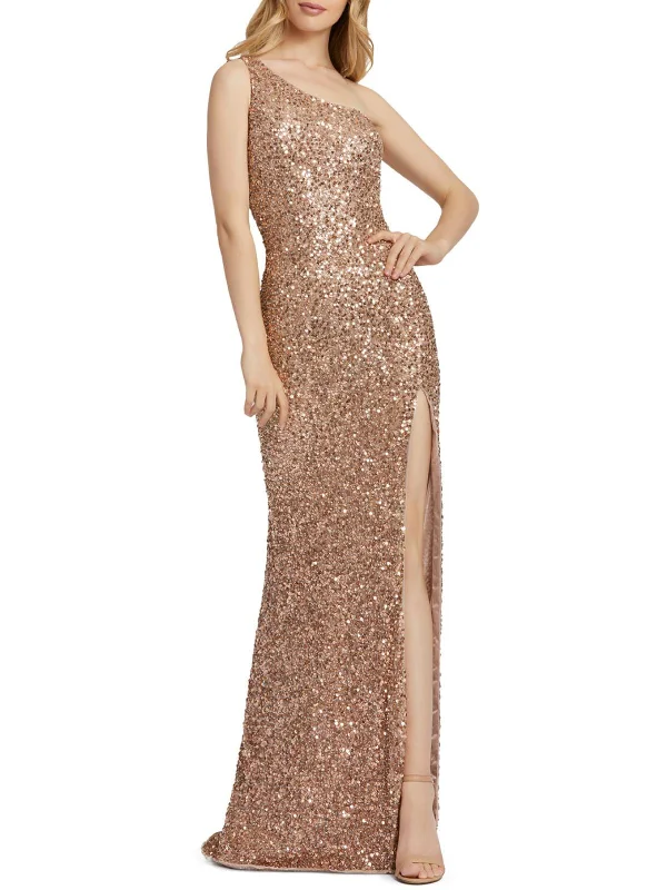 Women's Vacation Attire Top Deals Womens Sequined Cut-Out Evening Dress