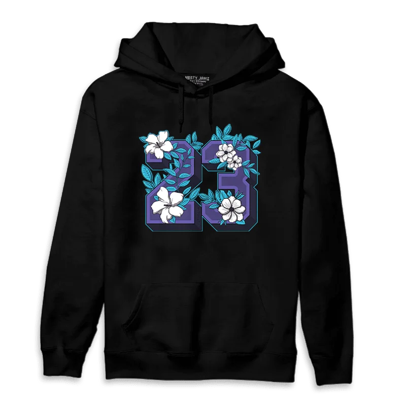 Urban Unisex Fashion Outfits Seasonal Picks NastyJamz Aqua 6s Hoodie Match 23 Floral