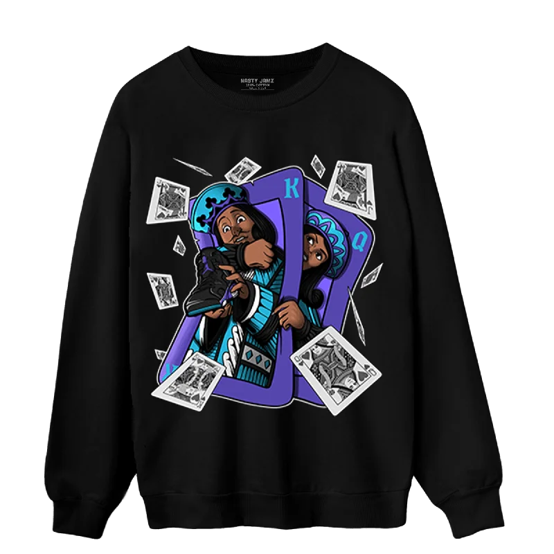 Modern Unisex Wardrobe Staples Massive Selection Sale NastyJamz Aqua 6s Sweatshirt Match Sneaker Playing Card