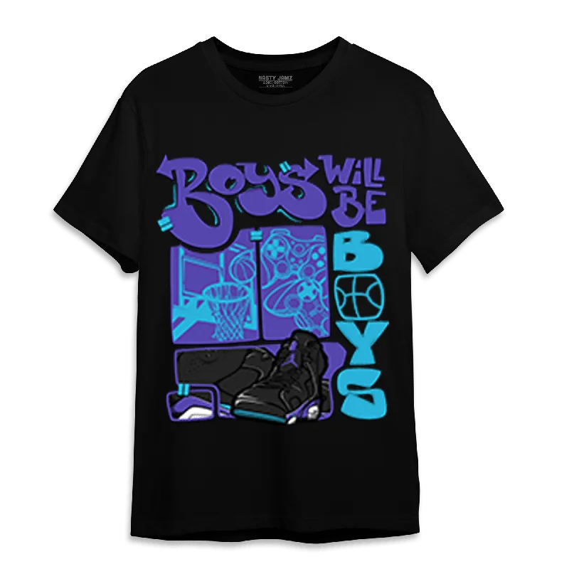 Classic And Timeless Unisex Style Evening Elegance NastyJamz Aqua 6s T-Shirt Match Boys Will Be Boys