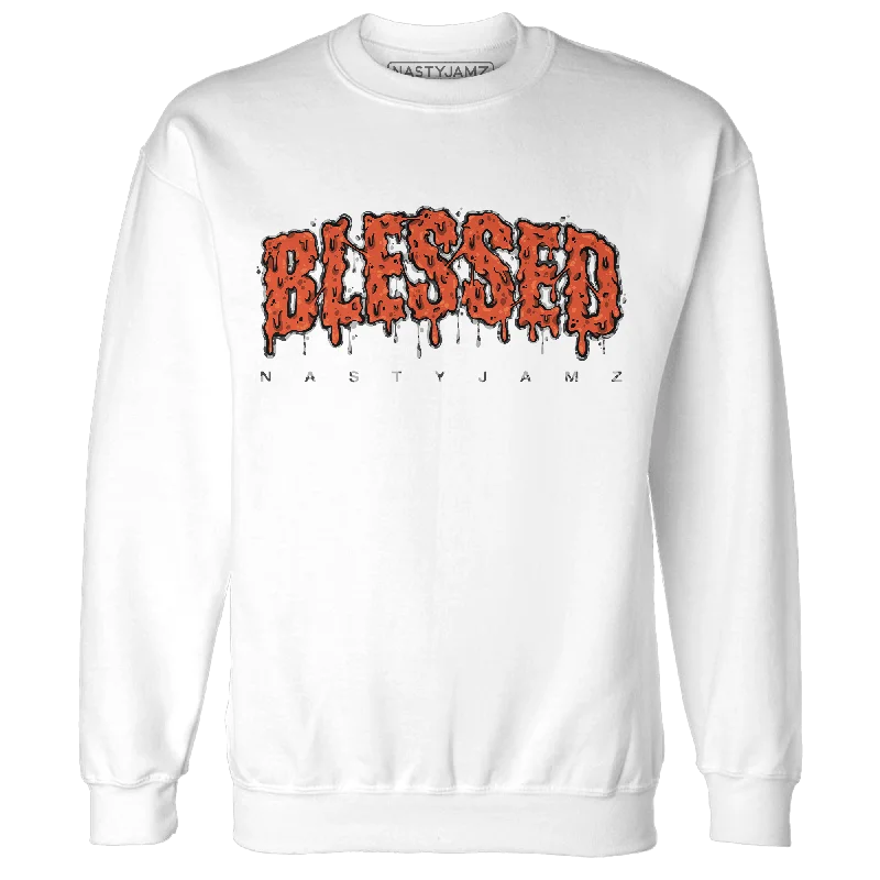 Comfortable And Stylish Unisex Outfits Winter Warehouse Sale NastyJamz Georgia Peach 3s Sweatshirt Match Blessed Text