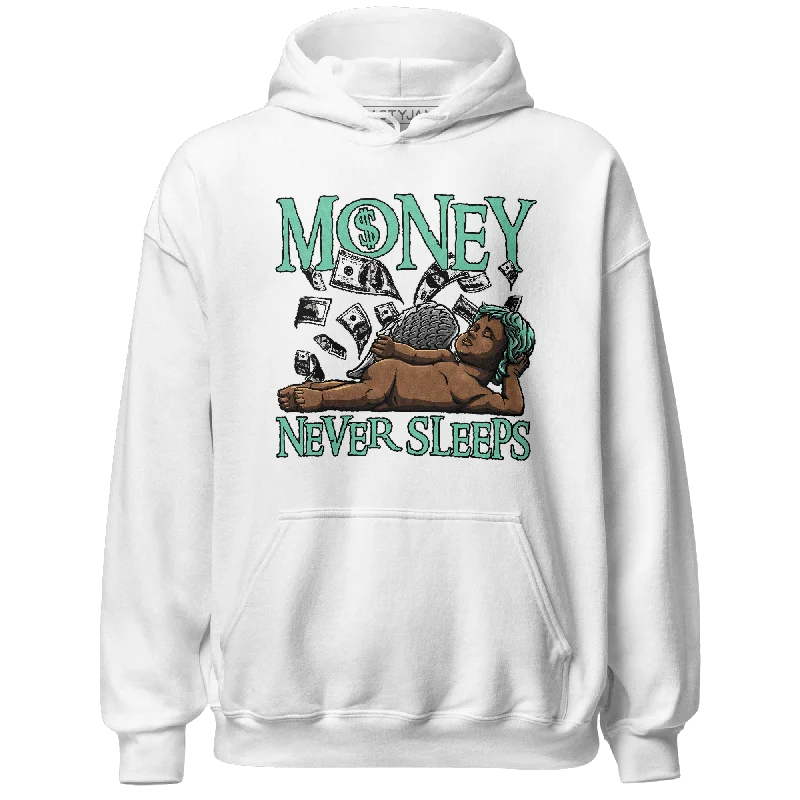 Classic And Timeless Gender-Neutral Fashion Retro Style Promotions NastyJamz Green Glow 3s Hoodie Match Money Never Sleeps