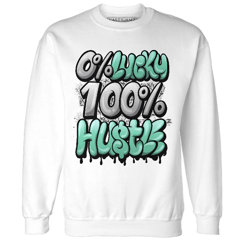 Oversized Unisex Fashion Pieces Weekend Exclusive NastyJamz Green Glow 3s Sweatshirt Match Lucky Hustle