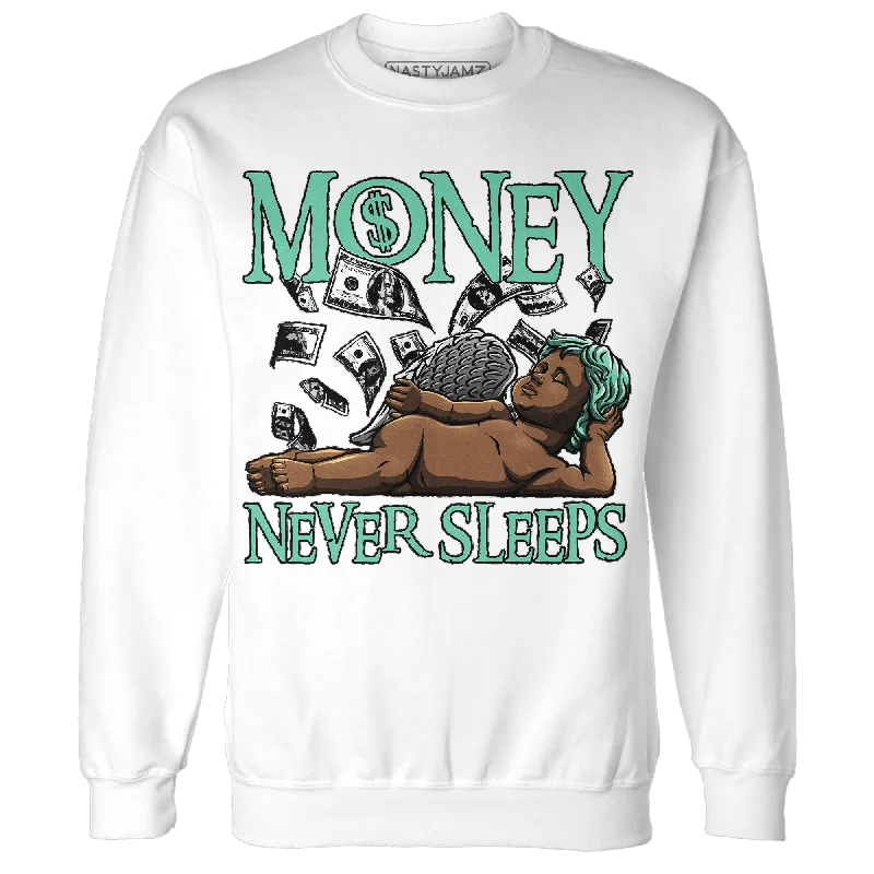 Functional And Stylish Unisex Outerwear New Season Fashion Preview NastyJamz Green Glow 3s Sweatshirt Match Money Never Sleeps