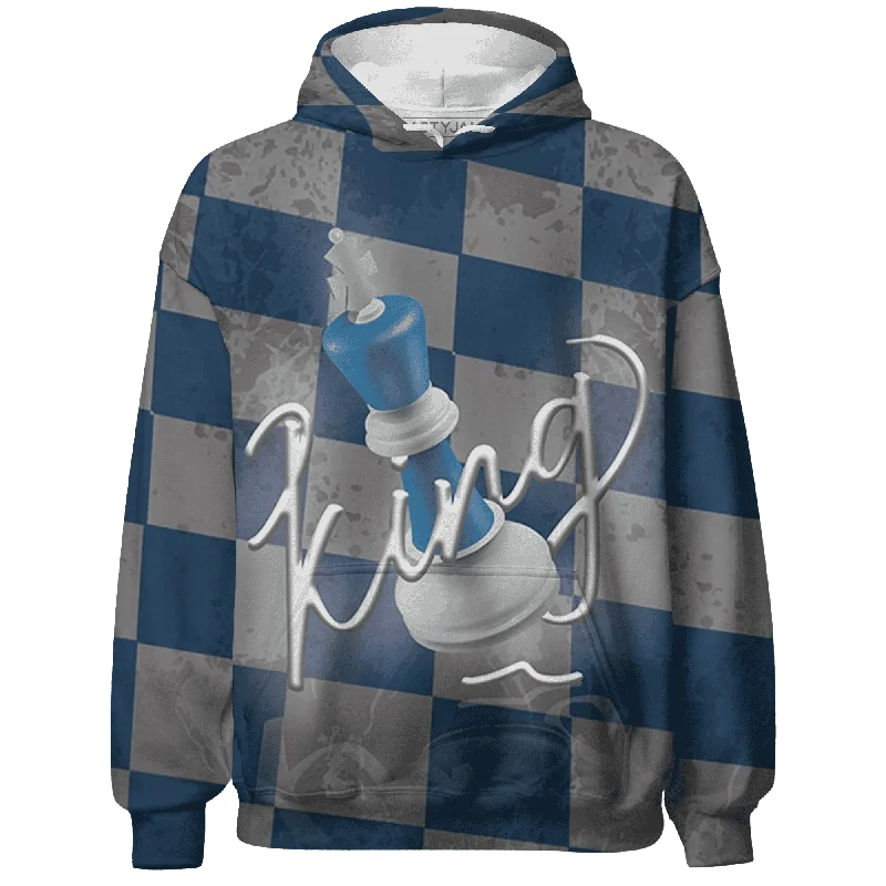 Classic And Timeless Unisex Style Fresh Fashion Discounts NastyJamz Industrial Blue 4s Hoodie Match Black King All-Over Print