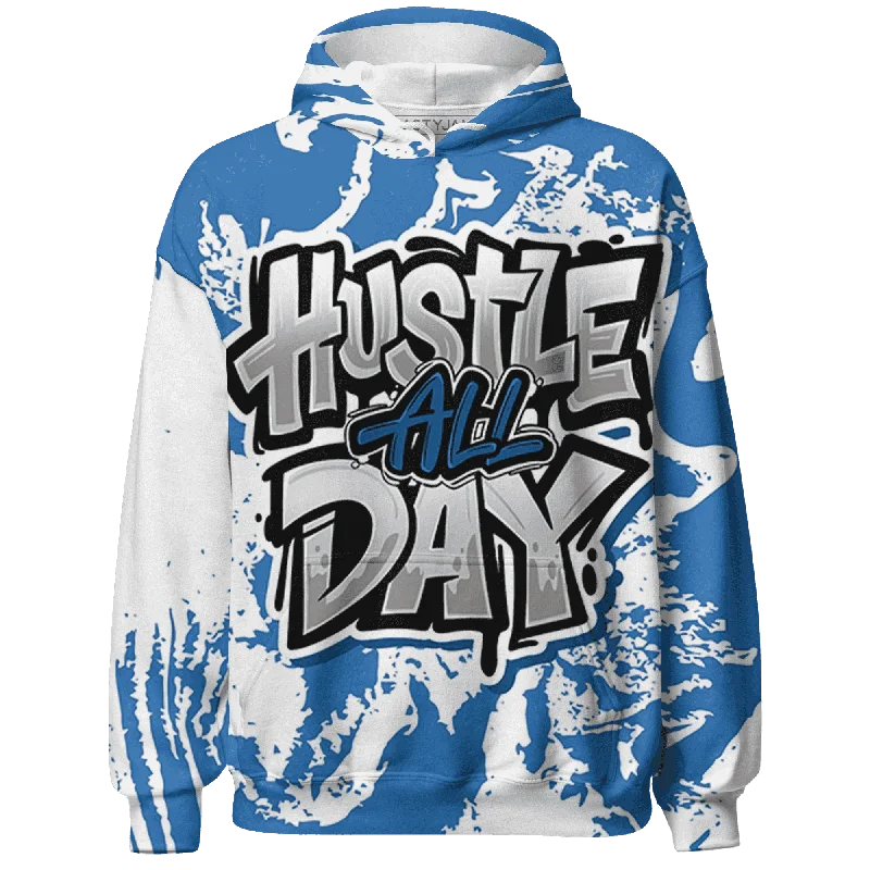 Oversized Unisex Apparel For Effortless Style Budget-Friendly Fashion NastyJamz Industrial Blue 4s Hoodie Match Hustle All Day All-Over Print