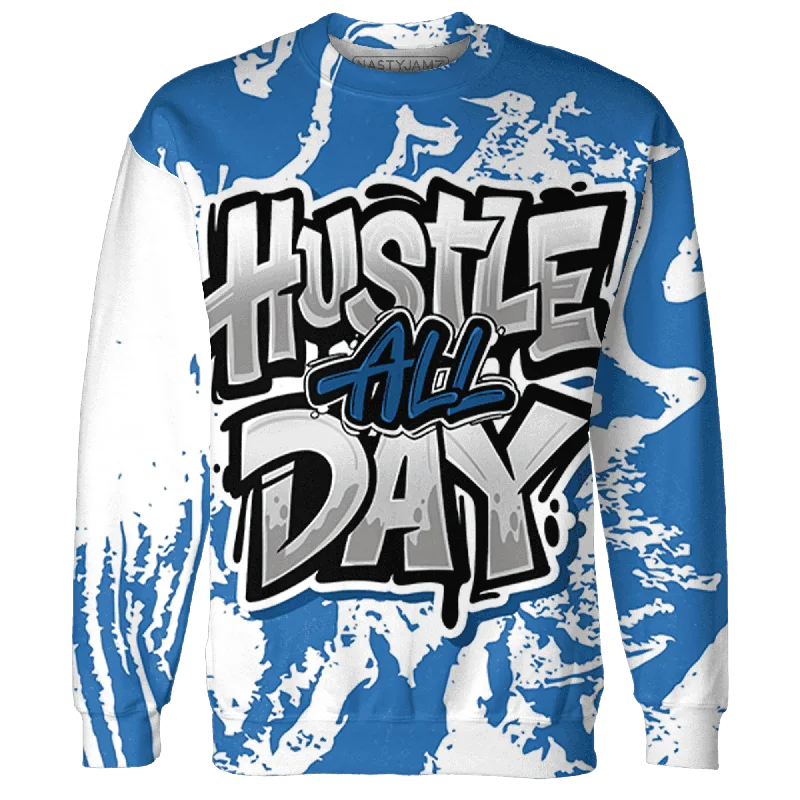 Soft And Breathable Unisex Loungewear Relaxed Style Deals NastyJamz Industrial Blue 4s Sweatshirt Match Hustle All Day All-Over Print