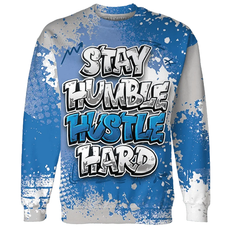 Classic And Timeless Gender-Neutral Fashion Imeless Style NastyJamz Industrial Blue 4s Sweatshirt Match Stay Humble Hustle Hard All-Over Print