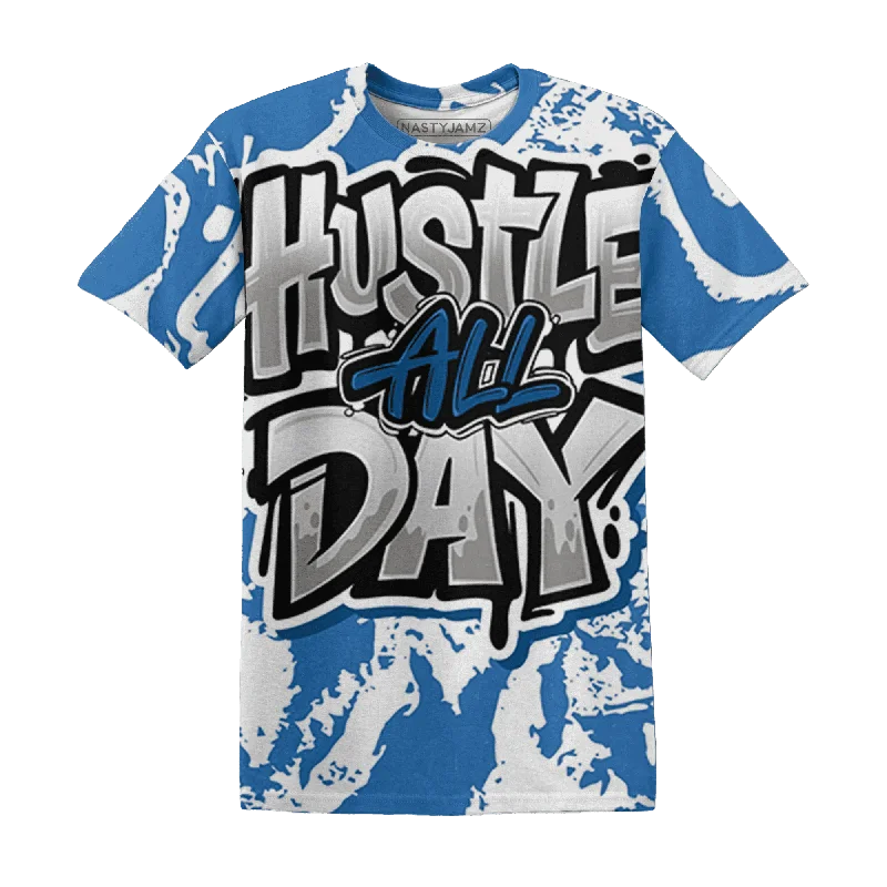 Classic And Timeless Gender-Neutral Fashion Flash Sale Now NastyJamz Industrial Blue 4s T-Shirt Match Hustle All Day All-Over Print