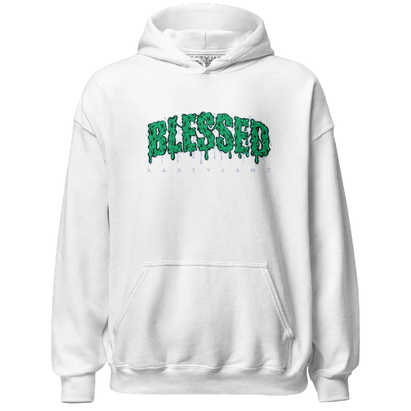 Classic Unisex Fashion Looks Valentine's Special NastyJamz Lucky Green 5s Hoodie Match Blessed Text