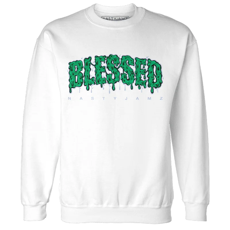 Classic And Timeless Unisex Style Luxe Style Discounts NastyJamz Lucky Green 5s Sweatshirt Match Blessed Text