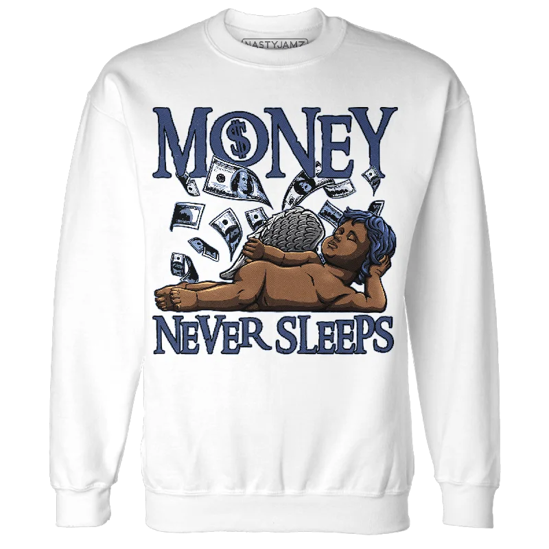 Gender-Neutral Fashion For Everyday Style Essentials On Sale NastyJamz Midnight Navy 5s Sweatshirt Match Money Never Sleeps