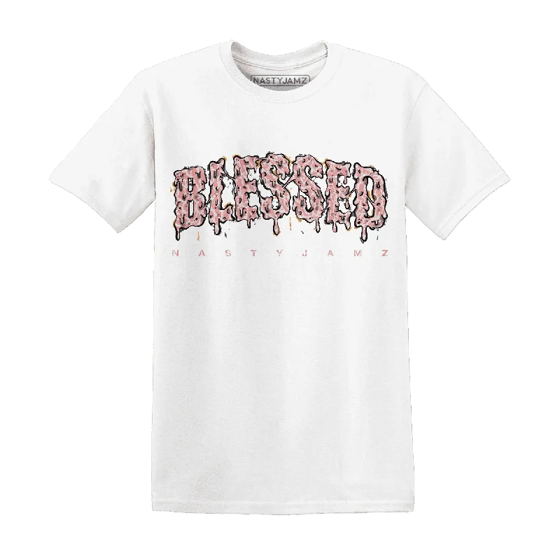 Soft And Breathable Unisex Loungewear Limited Time Flash Sale NastyJamz Red Stardust 3s T-Shirt Match Blessed Text