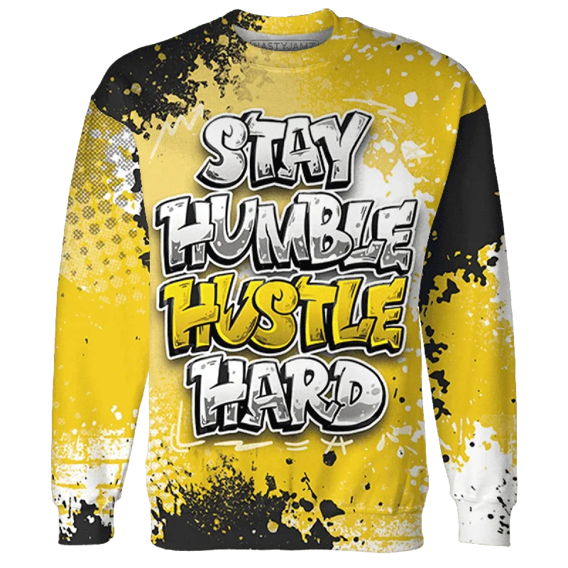 Modern Unisex Wardrobe Staples Seasonal Trends NastyJamz Vivid Sulfur 4s Sweatshirt Match Stay Humble Hustle Hard All-Over Print