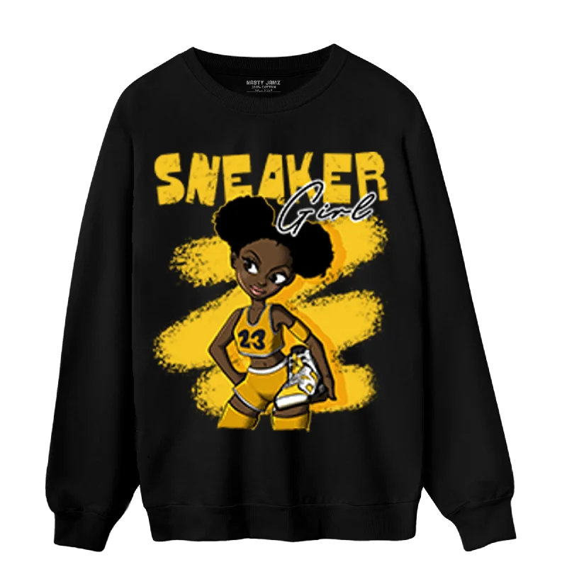 Everyday Wear For Men And Women Hot Styles NastyJamz Yellow Ochre 6s Sweatshirt Match Black Sneaker Girl