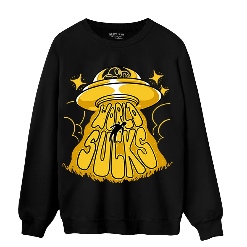 Casual And Trendy Unisex Fashion Staples On-Trend Fashion Offers NastyJamz Yellow Ochre 6s Sweatshirt Match World Sucks