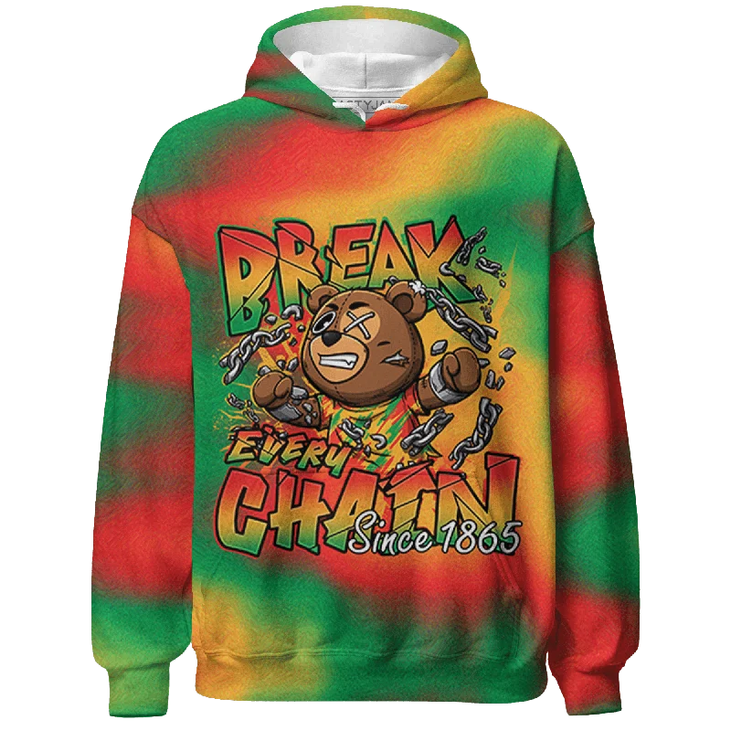 Oversized Unisex Apparel For Effortless Style Seasonal Clearance NastyJamz BER Break Chain Juneteeth Hoodie All-Over Print