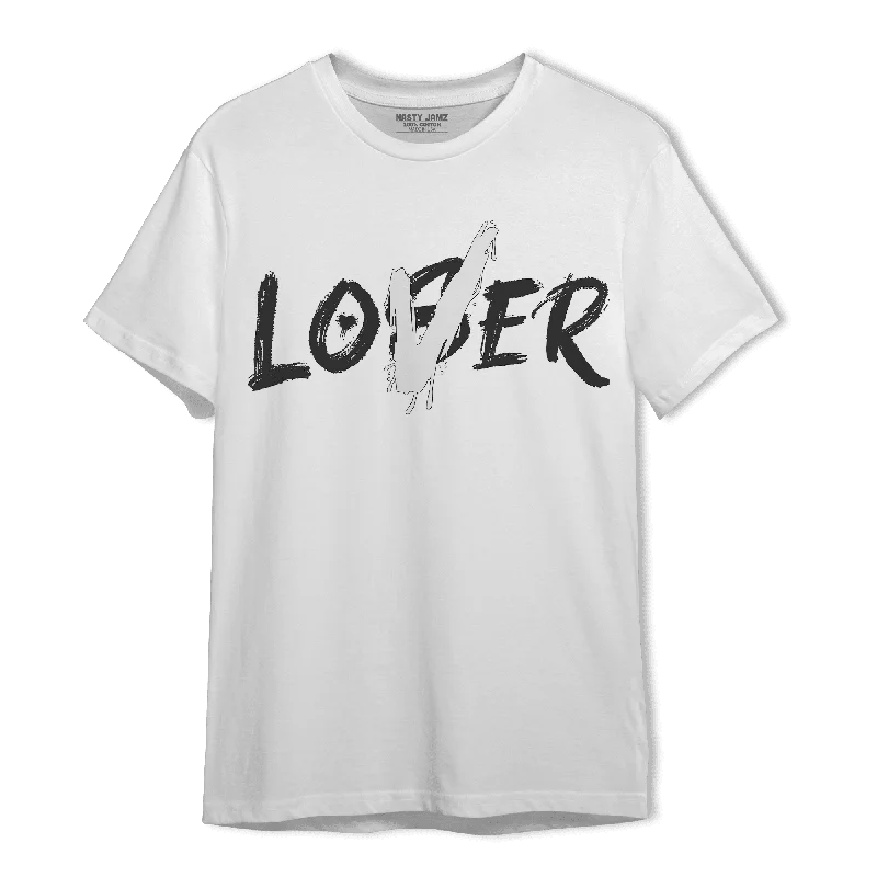 Bold And Trendy Gender-Neutral Outfits Special Offers NastyJamz Black White 14s T-Shirt Match Loser Lover