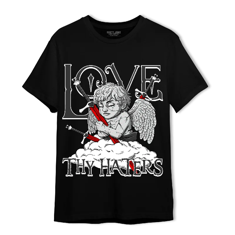 Stylish Unisex Outfit Ideas Limited Edition NastyJamz Black White 14s T-Shirt Match Love Thy Haters Angel