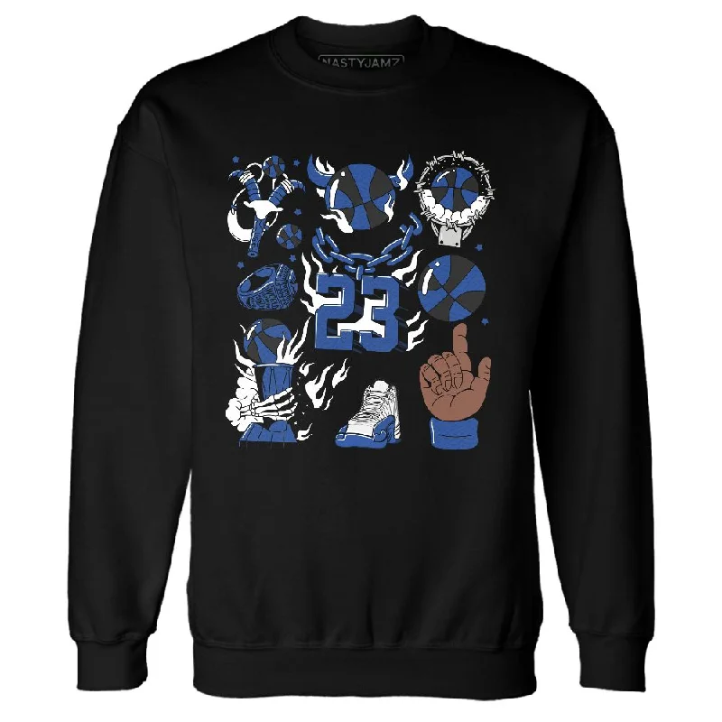 Comfortable And Stylish Unisex Outfits Seasonal Picks Blueberry 12s NastyJamz Sweatshirt Match Neclaces Number 23