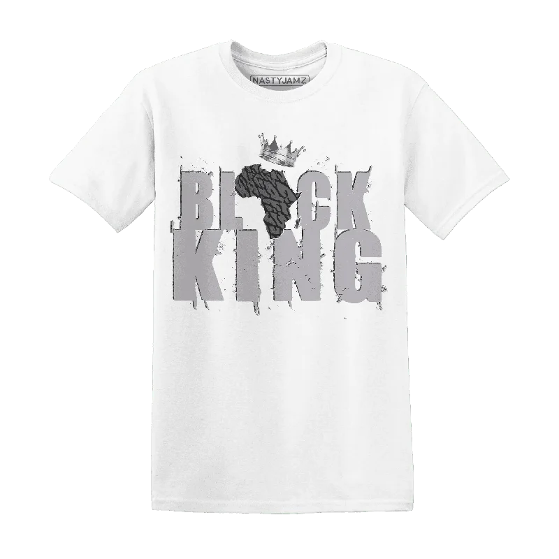 Gender-Neutral Clothing Styles Minimalist Fashion Sale NastyJamz Cement Grey 3s T-Shirt Match  Black King Crown