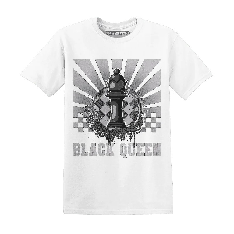 Comfortable Unisex Streetwear Edgy Fashion Deals NastyJamz Cement Grey 3s T-Shirt Match  Black Queen Collection