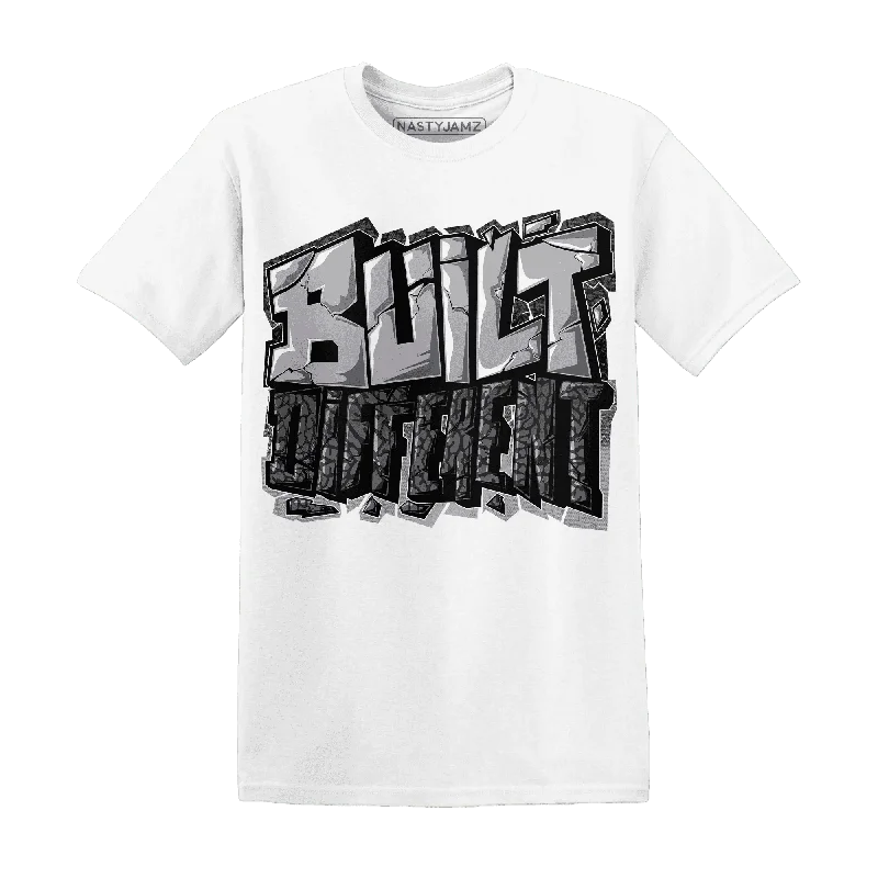 Breathable And Lightweight Unisex Wear Bold Fashion Sales NastyJamz Cement Grey 3s T-Shirt Match  Built Different