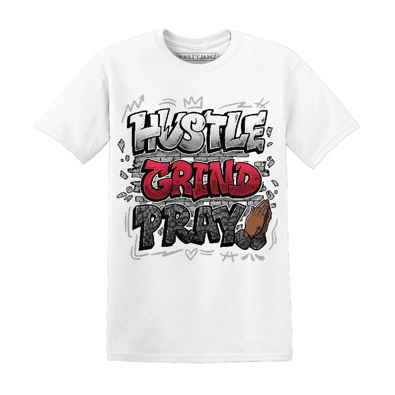 Casual And Trendy Unisex Fashion Staples Final Sale NastyJamz Cement Grey 3s T-Shirt Match  Hustle Grind Pray