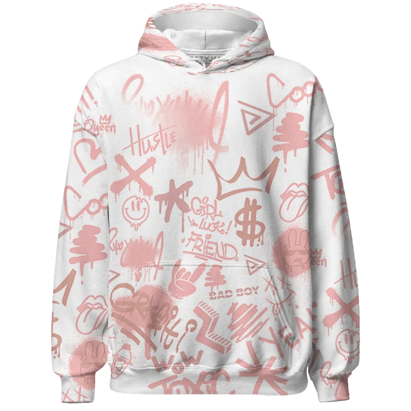 Oversized Unisex Fashion Pieces Hurry Before It'S Gone NastyJamz Low Legend Pink 11s Hoodie Match Graffiti King Doodle Style All-Over Print