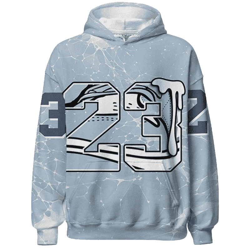 Comfortable And Stylish Unisex Outfits Casual Chic NastyJamz Mid Diffused Blue Grey 1s Hoodie Match 23 Sneaker All-Over Print