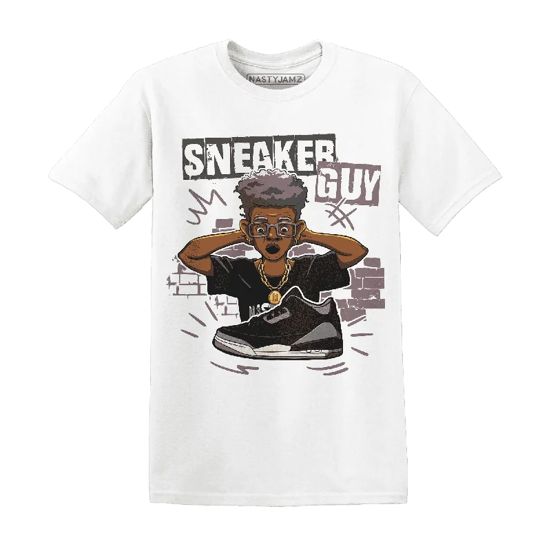 Classic Unisex Fashion Looks Limited Stock NastyJamz Black Violet Ore 3s T-Shirt Match Sneaker Guy Collector