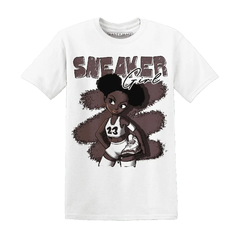 Oversized And Relaxed Unisex Fashion The Latest Fashion Trends NastyJamz Burgundy Crush 3s T-Shirt Match Black Sneaker Girl