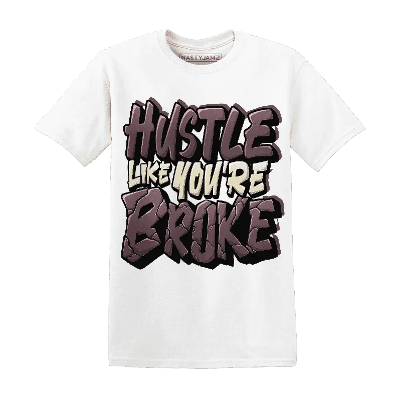 Trendy Unisex Chic Trends Unveiled NastyJamz Burgundy Crush 3s T-Shirt Match Hustle Like Broke