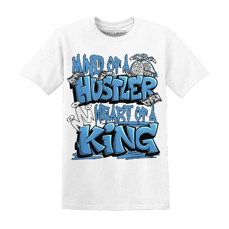 Sleek And Stylish Unisex Outerwear Mega Sales NastyJamz Carolina Blue Univercitii 17s T-Shirt Match Hustler Heart King